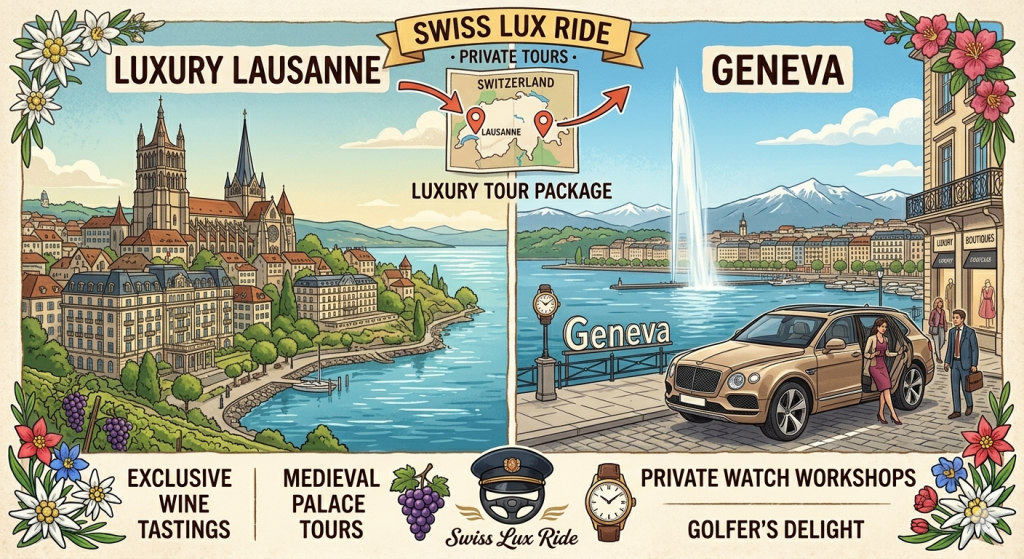 Luxury Lausanne and Geneva Private Tour | Swiss Lux Ride